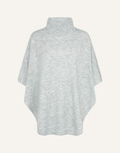 Cosy Knit Poncho, Grey (GREY), large