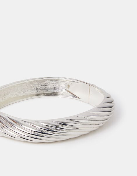 Textured Bangle, Silver (SILVER), large