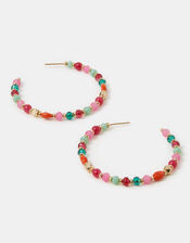 Beaded Hoop Earrings, , large