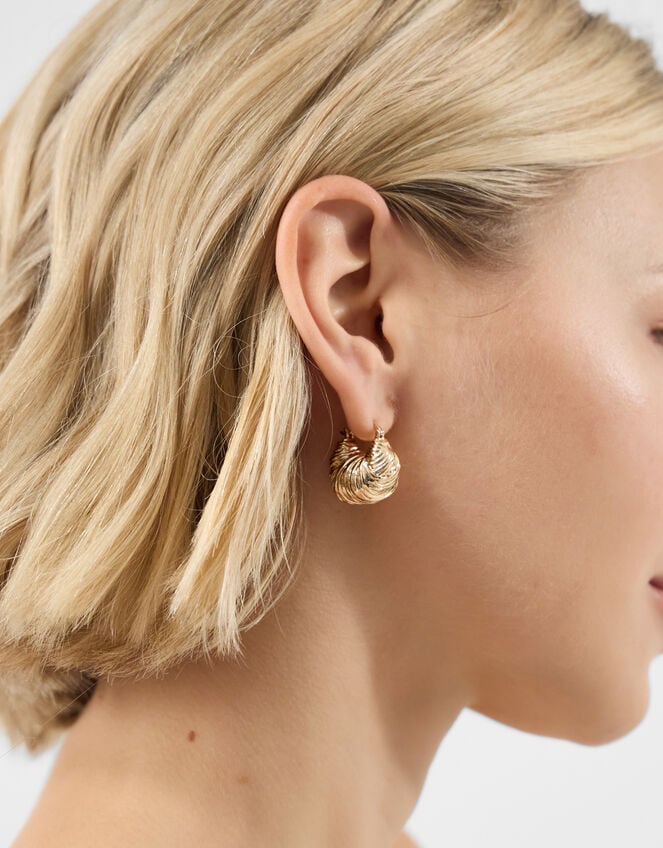 Croissant Hoop Earrings, , large