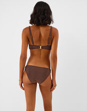 Shimmer Bikini Bottoms, Brown (CHOCOLATE), large