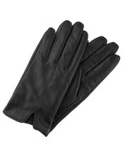 Leather Gloves, Black, large