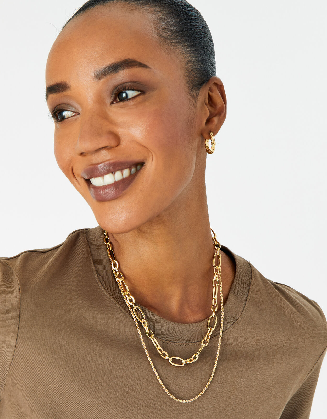 Gold plated store chunky chain necklace