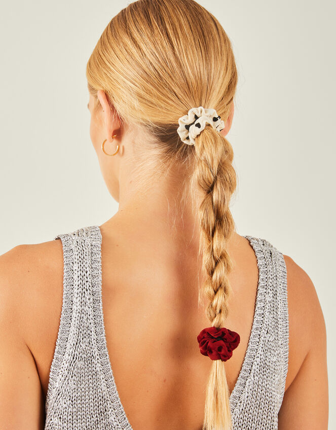 5-Pack Mix Hair Scrunchies, , large
