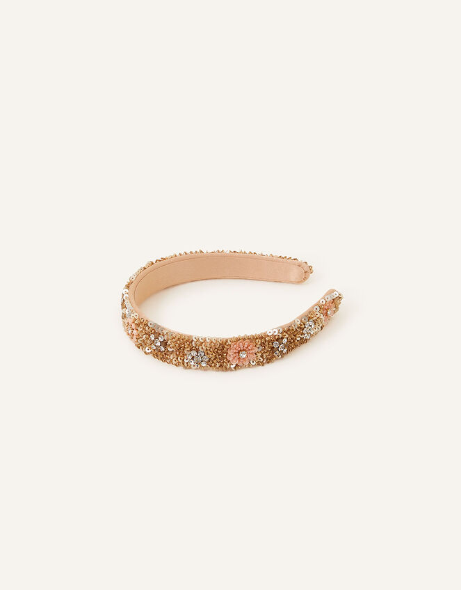 All Over Sequin Gem Headband, , large
