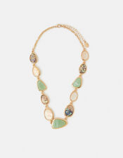 Mixed Stone Statement Collar Necklace, , large