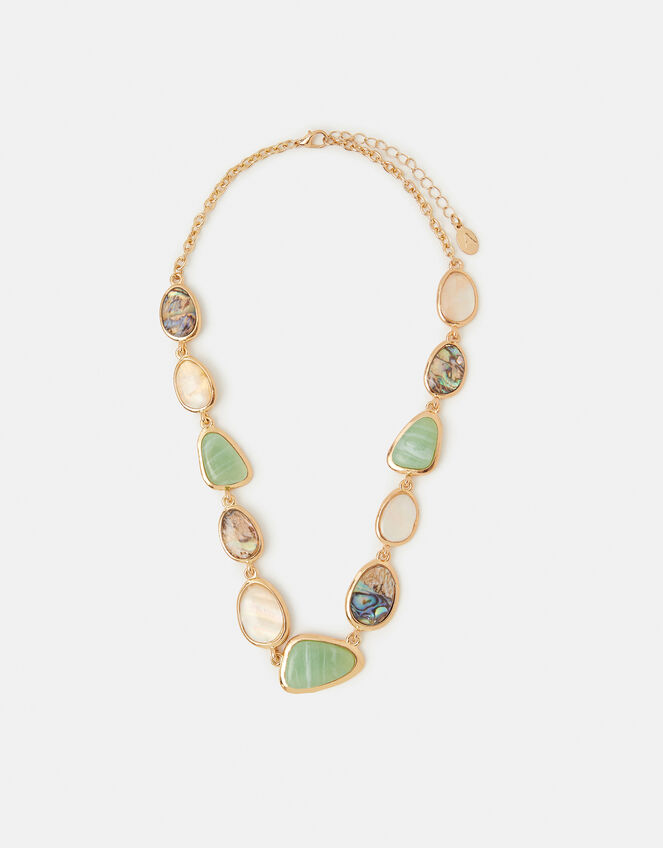 Mixed Stone Statement Collar Necklace, , large
