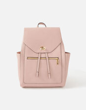 Drawstring Twist-Lock Backpack, Pink (PINK), large