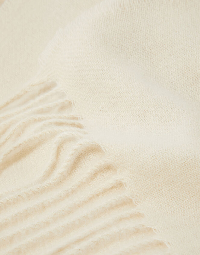 Tassel Blanket Scarf, Natural (NATURAL), large