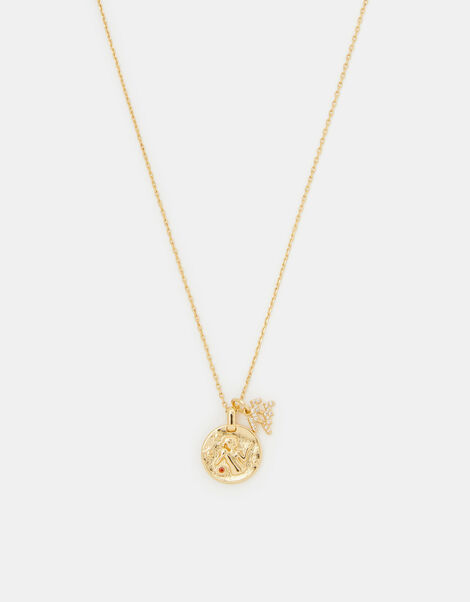 14ct Gold-Plated Zodiac Charm Necklace, Gold (GOLD), large