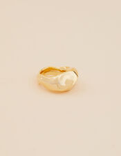 Gold-Plated Molten Band Ring, Gold (GOLD), large