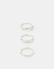 3-Pack Molten Rings , Silver (SILVER), large