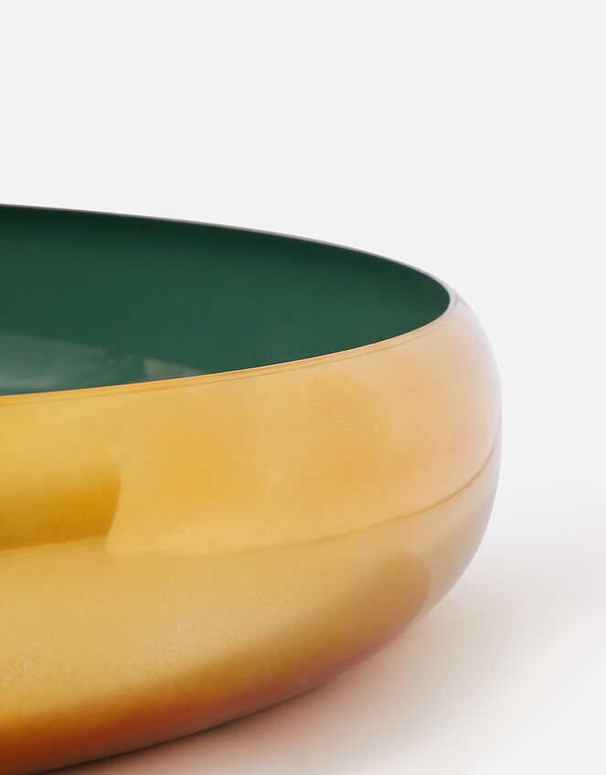 Large Round Enamel Dish Tray, Green (GREEN), large