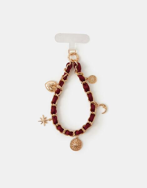 Celestial Satin Chain Wrist Phone Strap, , large