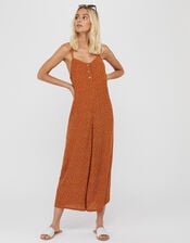 Relaxed Spot Jumpsuit, Orange (RUST), large