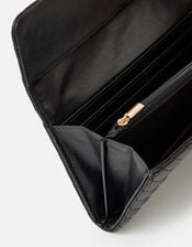 Large Quilted Wallet , Black (BLACK), large