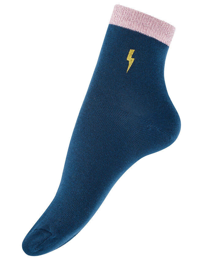 Lightning Bolt Ankle Socks, , large