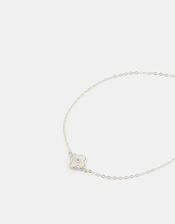 Sterling Silver Mother of Pearl Clover Bracelet, , large