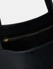 Stud Leather Shopper Bag, , large