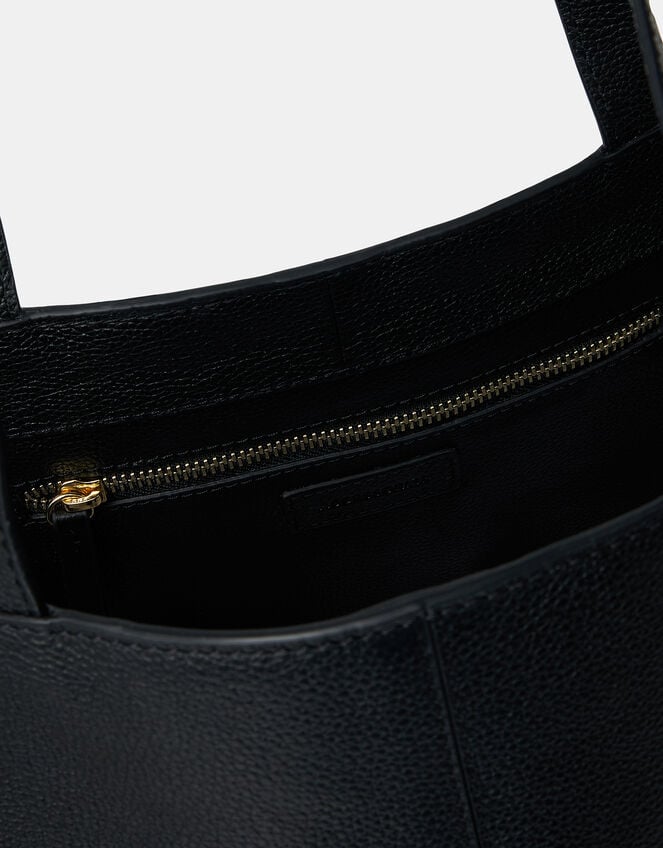 Stud Leather Shopper Bag, , large