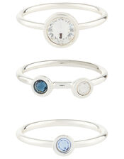 Stacking Ring Set with Swarovski® Crystals, Multi (BRIGHTS-MULTI), large