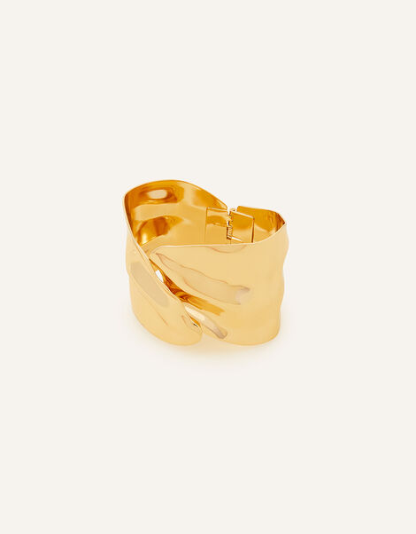 Molten Metal Cuff Bracelet, Gold (GOLD), large