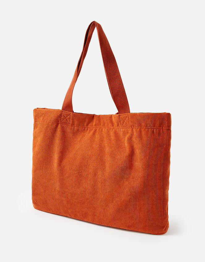 Cord Shopper Bag, Orange (RUST), large