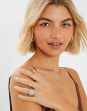 Chunky Pavé Ring, White (CRYSTAL), large