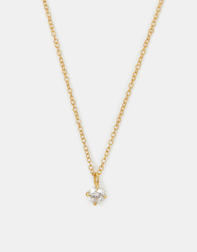 Lab Grown Diamond 0.1ct Pendant Necklace 9ct Gold, , large