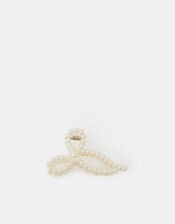 Pearl Bow Claw Clip, , large
