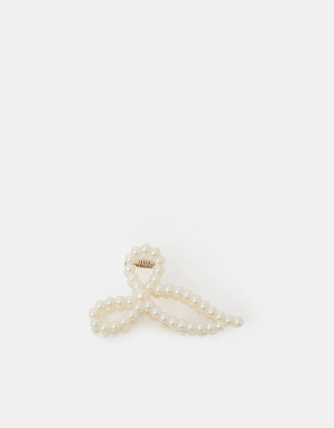 Pearl Bow Claw Clip, , large