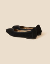 Suede Ballet Pumps, Black (BLACK), large