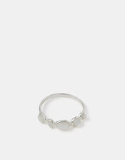 Sterling Silver Cluster Ring, Silver (ST SILVER), large