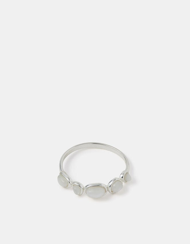 Sterling Silver Cluster Ring, Silver (ST SILVER), large