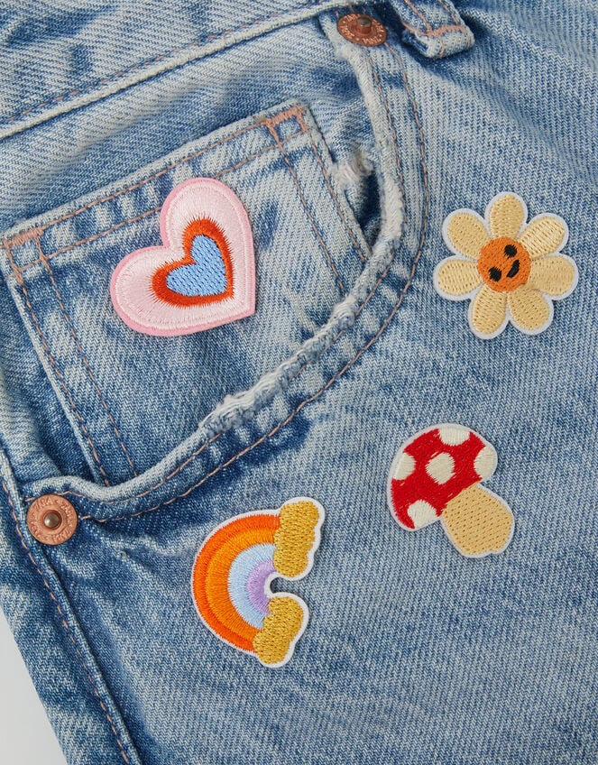 4-Pack Whimsical Embroidered Iron-On Patches, , large