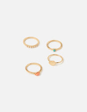 Island Vibes Stacking Ring Set, Multi (BRIGHTS-MULTI), large