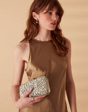 Bridal Embellished Hardcase Clutch Bag, , large