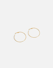 Stainless Steel Large Thin Hoop Earrings, Gold (GOLD), large