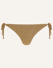 Shimmer Bikini Bottoms, Gold (GOLD), large