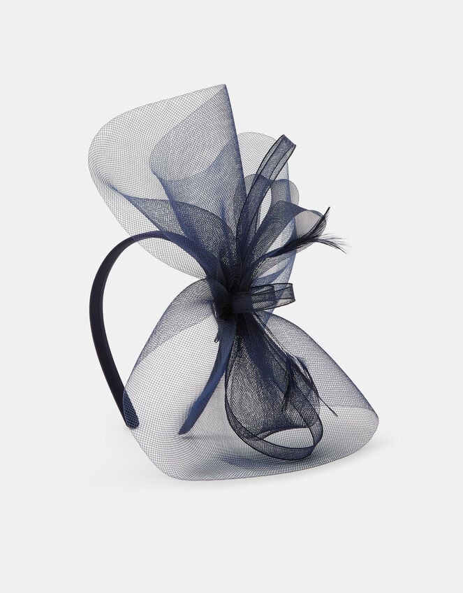 Mini Crin Fascinator, Blue (NAVY), large