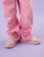 Girls Glitter Ombré Boots, Multi (PASTEL MULTI), large