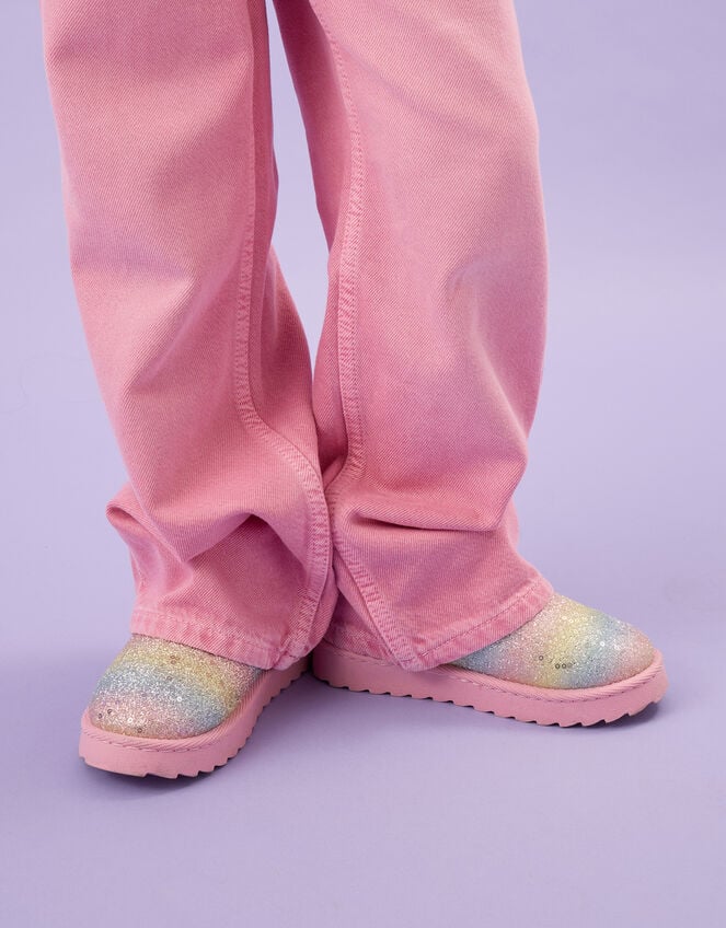 Girls Glitter Ombré Boots, Multi (PASTEL MULTI), large