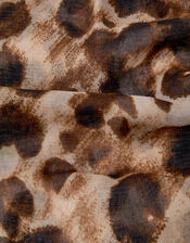 Lightweight Leopard Print Scarf, , large