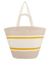 Oversized Double-Handled Basket Tote Bag, , large