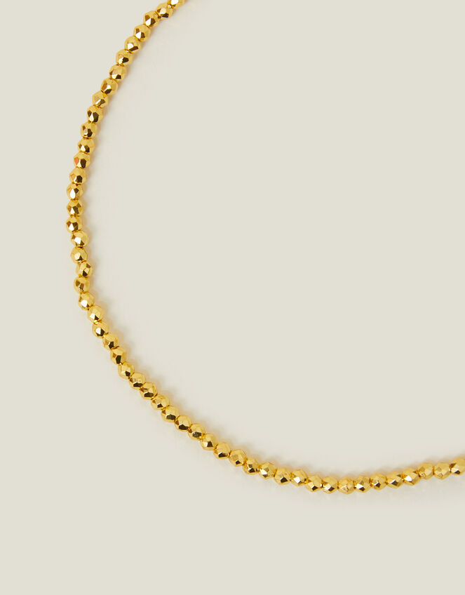 14ct Gold-Plated Bead Anklet, , large