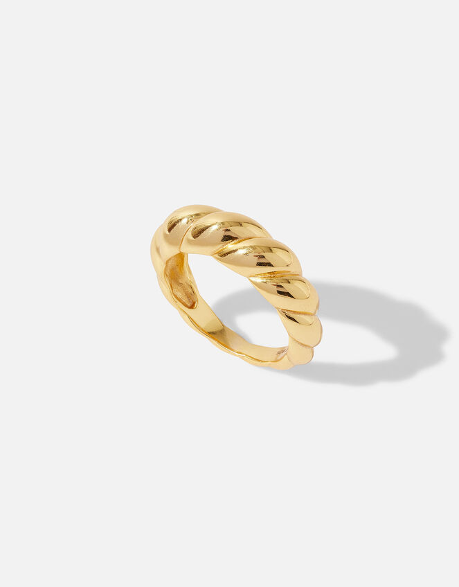Gold Vermeil Chunky Croissant Ring, Gold (GOLD), large