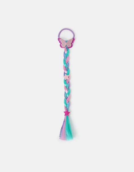 Girls Embellished Faux Hair Plait, , large