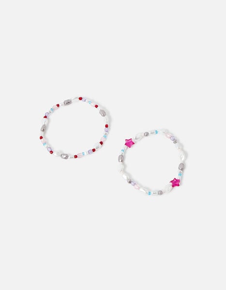 Beads and Stars Bracelets Set of Two, , large