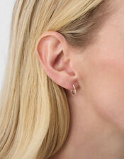 2-Pack Sterling Silver Hoop Earrings, , large