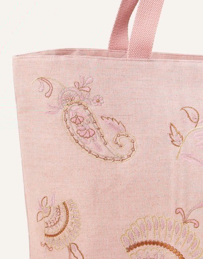 Embroidered Shell Beach Tote , , large